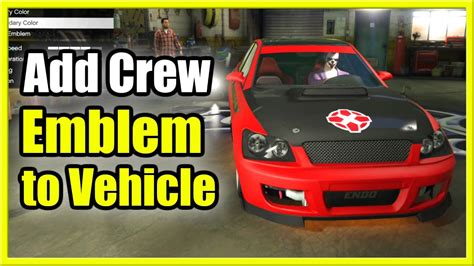 How To Put Crew Emblem On Car Gta 5 Online Roof Or Side Door Decal