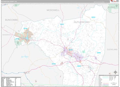 Map Of Rutherford County Nc - Map Of Continents And Oceans