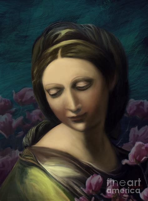Raphaels Young Woman Painting By Charles De Villeneuve