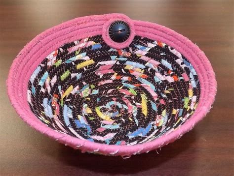 Theresas Too Much Pink Rope Bowl Sewing Class Pink Sewing