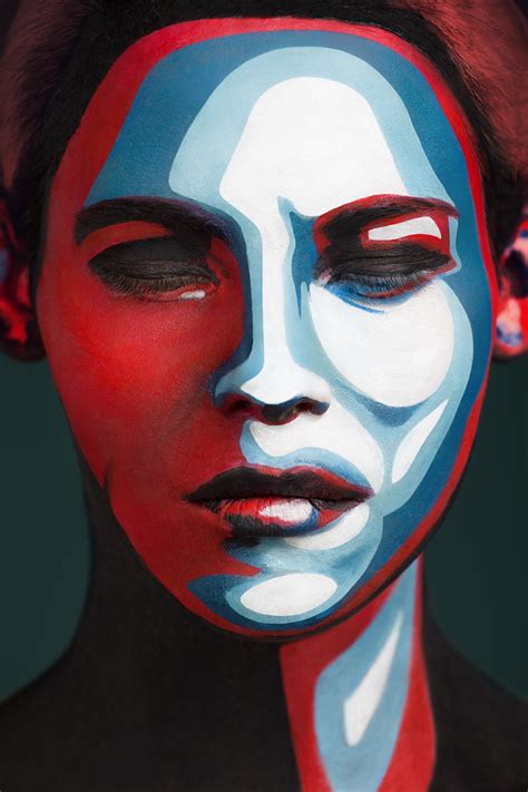 Painting on canvas has been a tradition in the arts since before the renaissance. Faces of Models Transformed Into 2D Images with Face Paint ...