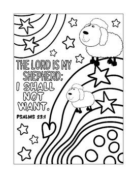 Printable Psalm 23 Coloring Pages