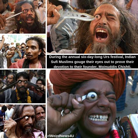 Bizarre Religious Rituals Devoted Sufi Muslims Gouge Their Eyes Out
