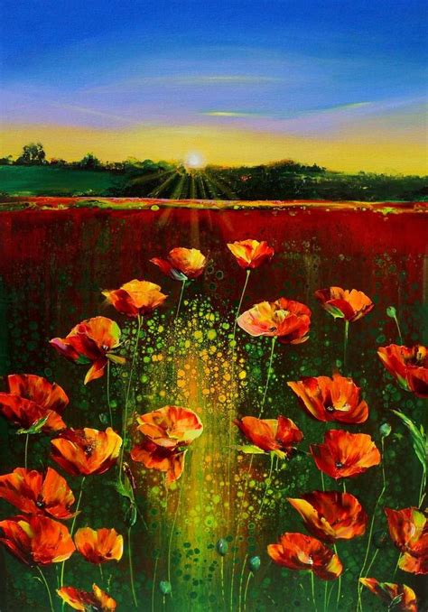 Poppies Painting Painting Poppy Painting Abstract Expressionism