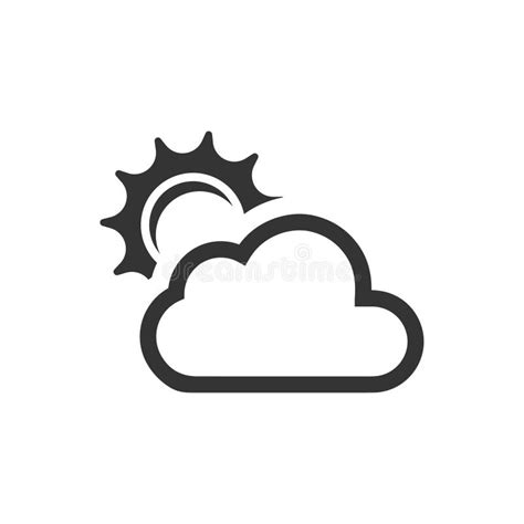 Cloudy Day Icon Stock Vector Illustration Of Icon Symbol 120493188