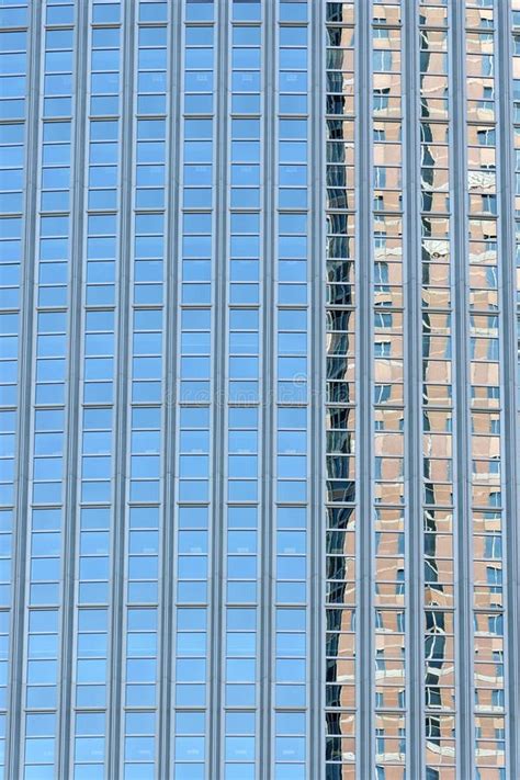 Modern Office Building Glass Skyscraper Window Facade Detail Stock