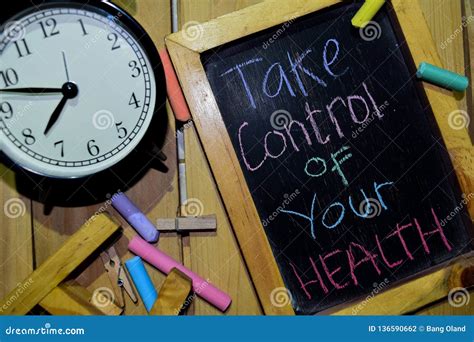 Take Control of Your Health on Phrase Colorful Handwritten on