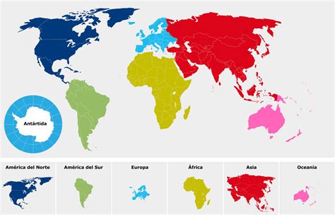 Mapa Mundo Continentes