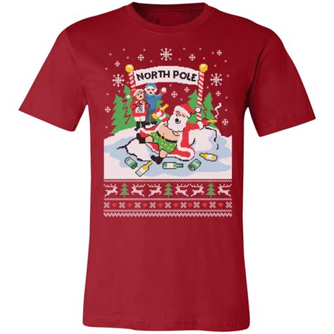 Drunk Santa Christmas T Shirts Funny Ugly Christmas T Shirts For