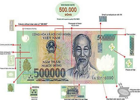 500000 Vietnamese Dong Cir Polymer Banknote One 500k 12 Etsy
