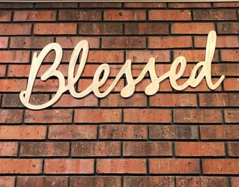 Blessed Word Large Blessed Wood Sign Rustic Farmhouse | Etsy