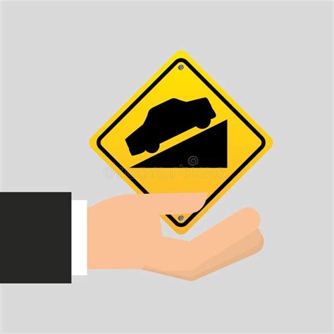 Road Sign Steep Decline Icon Stock Illustrations 2 Road Sign Steep