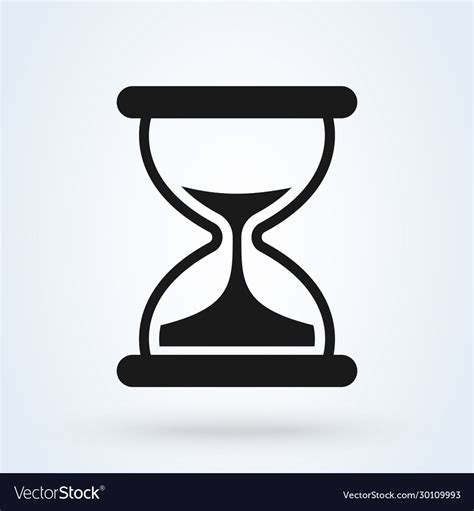 Hourglass Symbol Modern Icon Design Royalty Free Vector