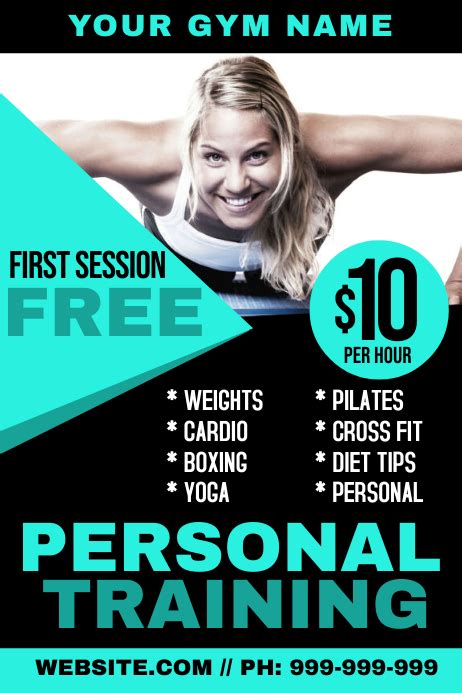 Personal Training Poster Template Postermywall