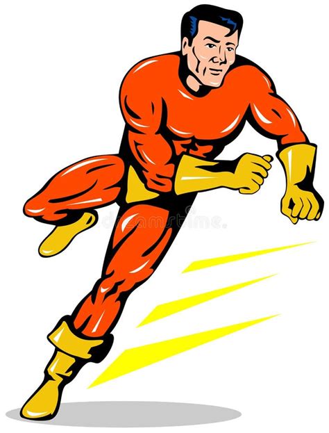superhero running stock vector illustration of running 5171800