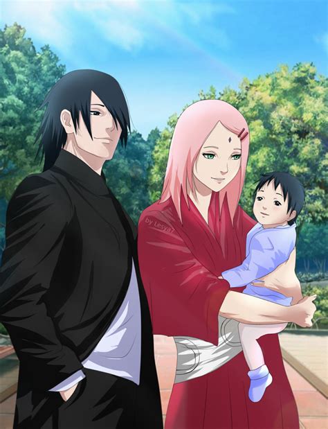 Sasuke And His Daughter Sarada Dinner By Lesya7 On Deviantart
