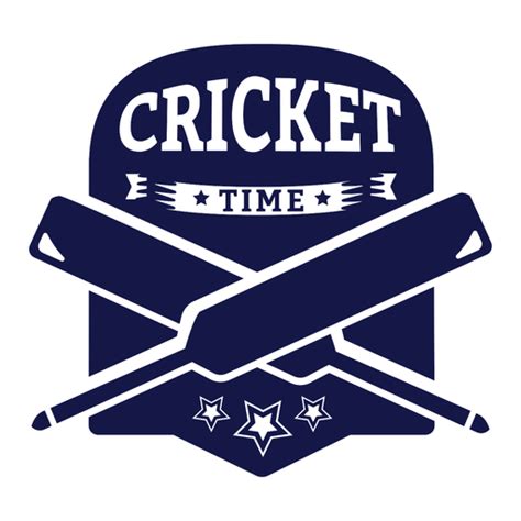 Cricket Time Bat Star Badge Sticker Transparent Png And Svg Vector File