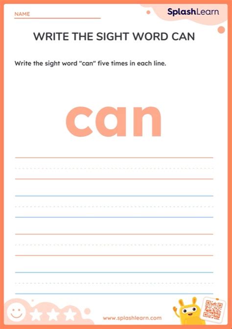 Sight Words Worksheets For Kindergarteners Online Splashlearn Page 5