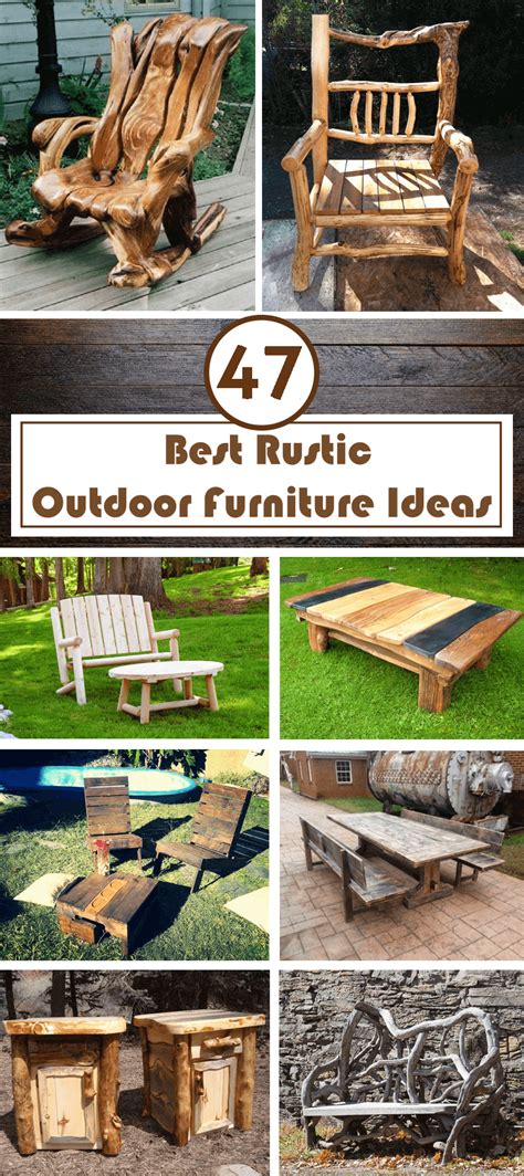 47 Best Rustic Outdoor Furniture Ideas And Designs Interiorsherpa