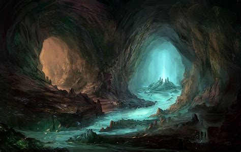 Cave By ~nele Diel On Deviantart Fantasy Landscape Fantasy World