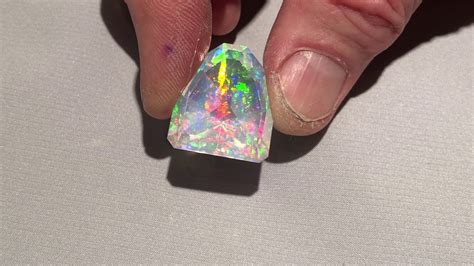 4280ct Faceted Top Crystal Ethiopian Opal Youtube