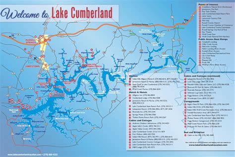 Lake Cumberland Tourist Map
