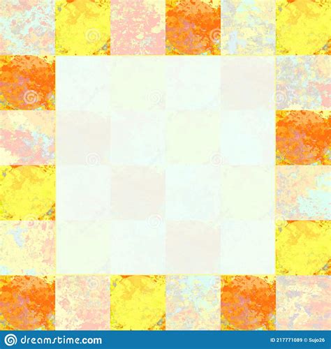 Pastel Checkered Square Frame Stock Illustration Illustration Of