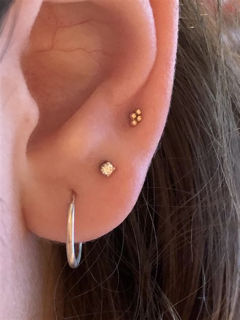 In Love With My Second And High Lobe Piercings Waiting For These To Heal To Get Stacked