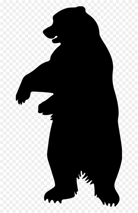 Bear Bear Art Bear Silhouette Free Photo Vector Standing Bear