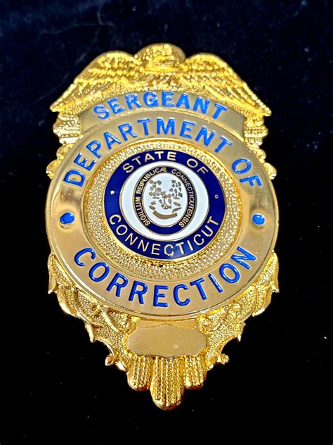 Connecticut Department Of Correction Sergeant Collectors Badgescom