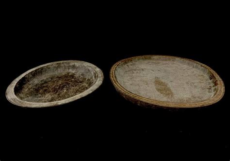 Lot Two Old Trobriand Islands Wooden Feast Platters Massim Region