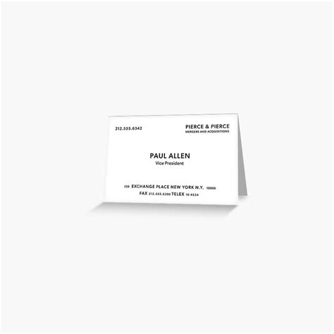 Paul allen paul kevin allen. "Paul Allen Business Card" Greeting Card by mattthewperry | Redbubble