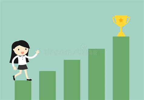Business Woman Climbing Stairs Stock Illustrations 758 Business Woman