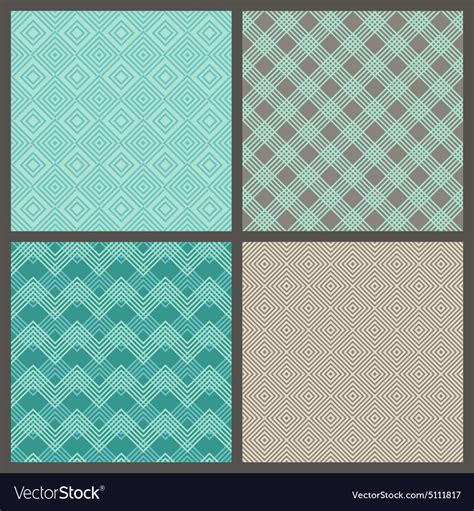 Set Of Seamless Geometric Patterns Royalty Free Vector Image