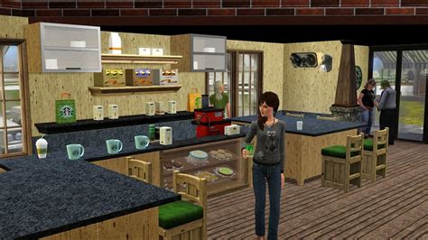 Starbucks Coffee Shop By Galadrielh The Sims Mod Download The Sims