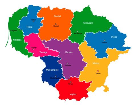 Mappa Della Lituania Informazioni Generali Cartina Dati Europa