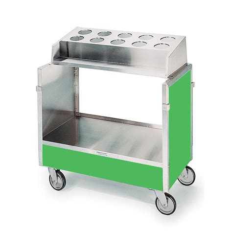 Lakeside 603g Stainless Steel Silverware Tray Cart With 10 Hole