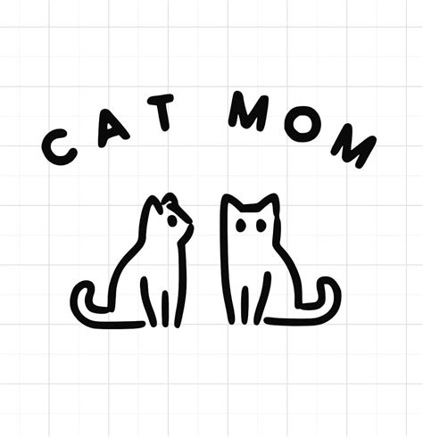 Cat Mom Svg Cat Lady Svg Cat Svg Cat Mom Etsy