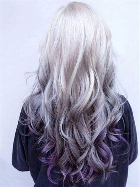 purple ombré hair purple grey hair hair color pastel white ombre hair