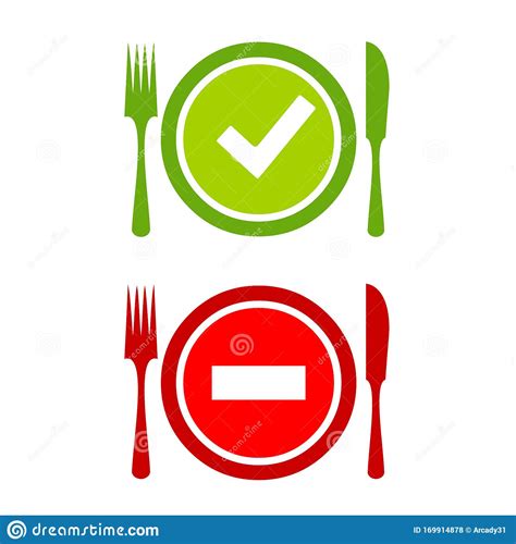 Food Safety Icon Safe And Danger Food Stock Vector Illustration Of