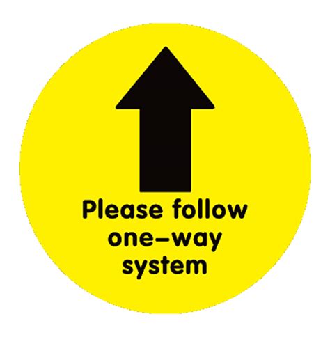 Vinyl One Way System Arrow Floor Sticker Safety Sign Removable Anti