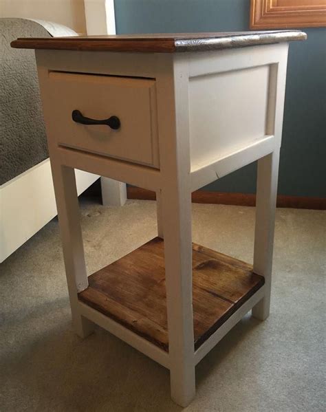 Farmhouse Nightstand End Table Pinemain Bedside Table Plans