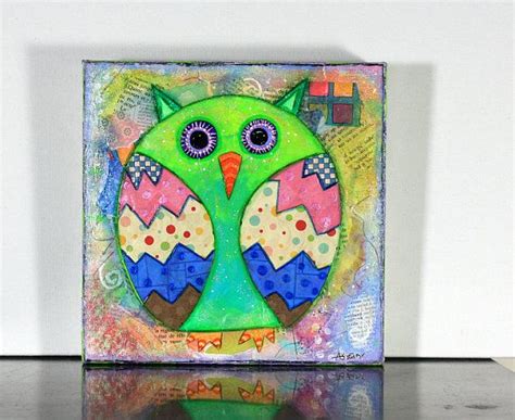 Unavailable Listing On Etsy Art For Kids Owl Painting Artwork