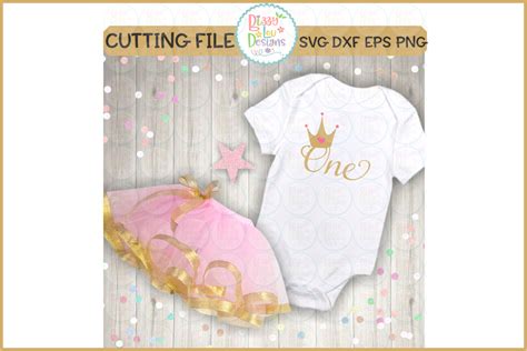 One Crown Svg Eps Dxf Png Cutting File By Bizzy Lou Designs