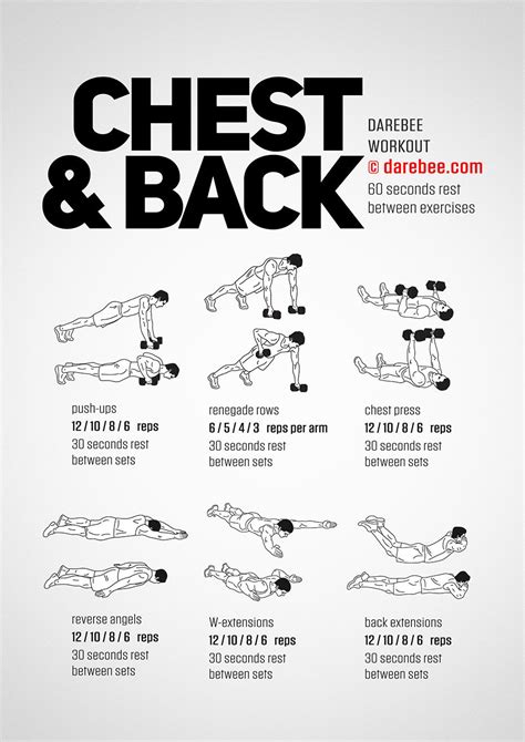 Darebee Chest Workout Dumbbell