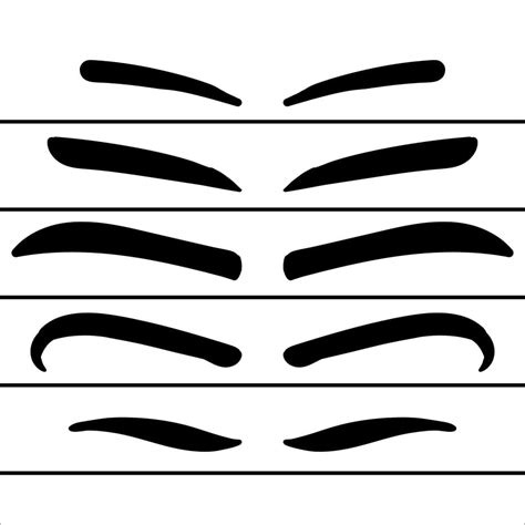 Printable Eyebrow Stencil With Powder Free Download And Print For You