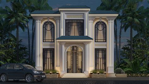 Neo Classic Villa Elevation Behance
