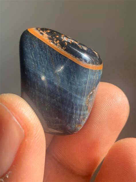Blue Tigers Eye Quartz Crystal Tumble Stone Wealth Stone Etsy