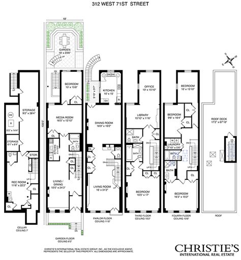 New York City Brownstone Floor Plans House Design Ideas