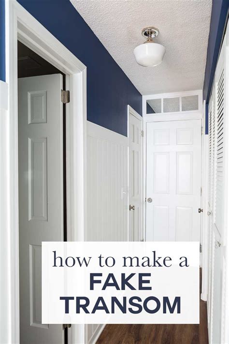 An intervention might be required. How to Make a Fake Transom Above a Door - In My Own Style